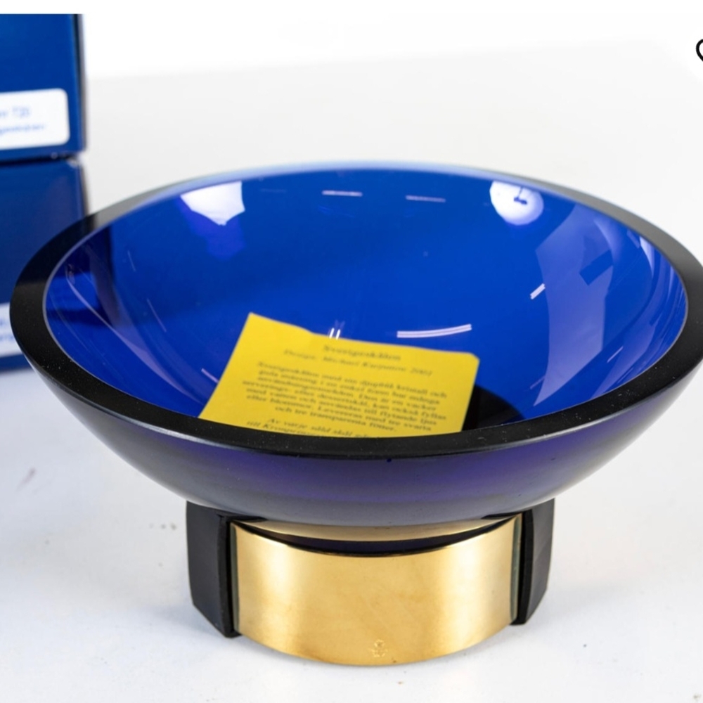 2 Michael Kurpatov Skultuna Blue Decorative Swedish Bowl